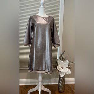 Oversize Rose gold metallic dress